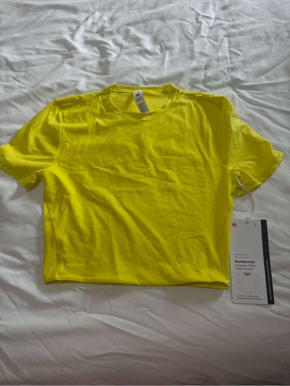 Lululemon Wundermost Crewneck T-Shirt - Ultra Soft Nulu - Yellow